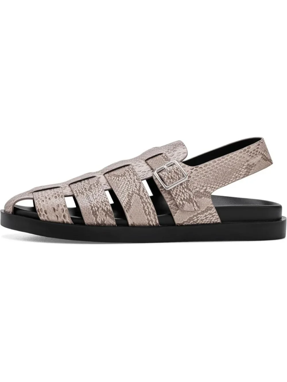 Men's Sand Imported Faux Leather Montego Slingback Buckle Sandal